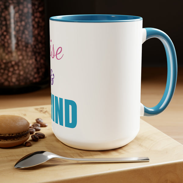 Rise & Grind Two-Tone Coffee Mugs, 15oz